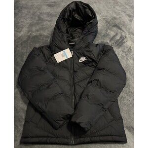 Medium Kids Nike Sportswear Synthetic-Fill Hooded Jacket Black DX1264
